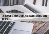 上海杨浦区块链公司[上海杨浦区块链公司有哪些]