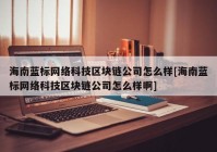 海南蓝标网络科技区块链公司怎么样[海南蓝标网络科技区块链公司怎么样啊]