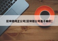 区块链纯正公司[区块链公司是干嘛的]